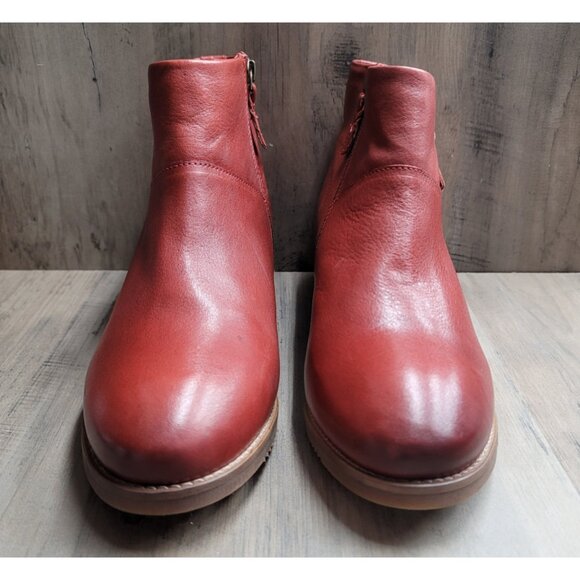 NEW SoftWalk Roselle Dark Red Double Zip Ankle Boot 10WW Booties - Picture 5 of 12